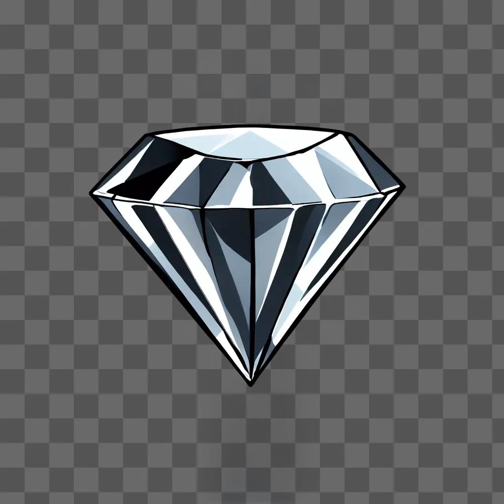 A cartoon diamond drawing is a striking piece of art