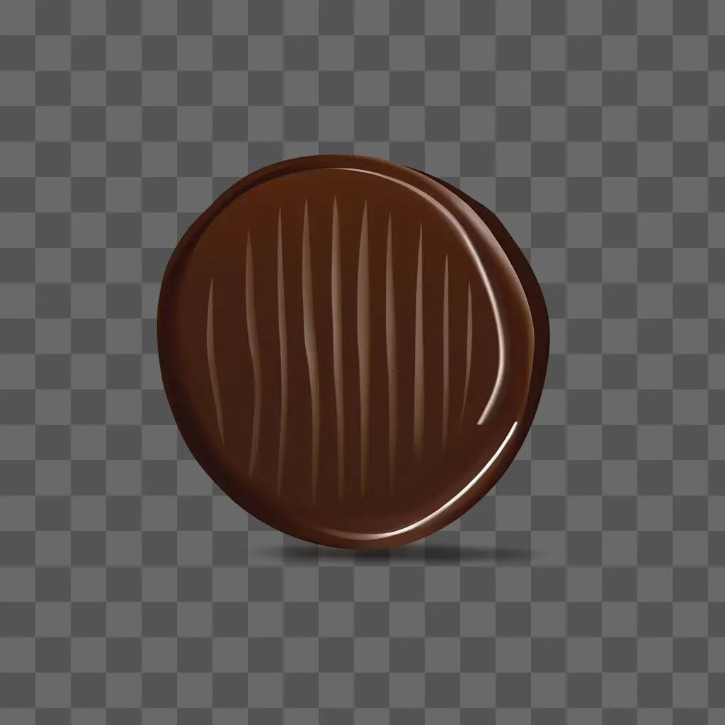 A chocolate cake on a brown background