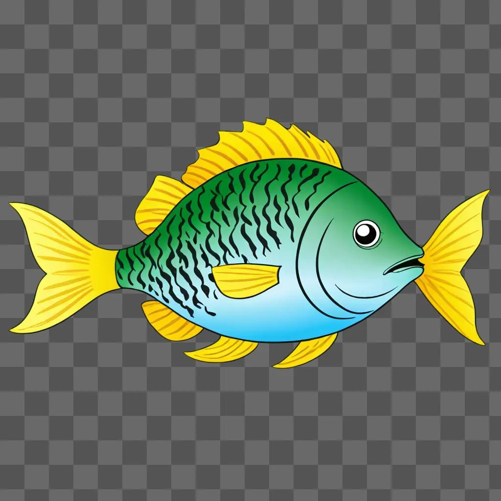 A colorful fish drawing for kids to learn about