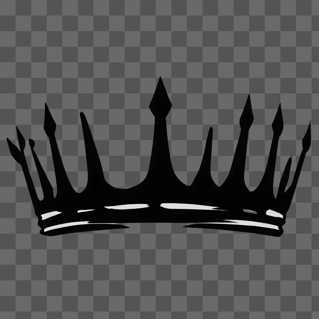 A crown drawing on a dark background