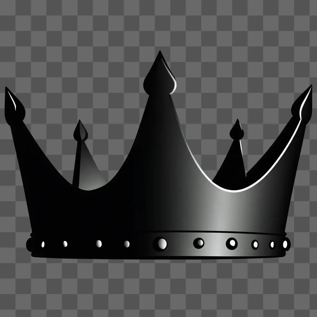 A crown silhouette against a black background