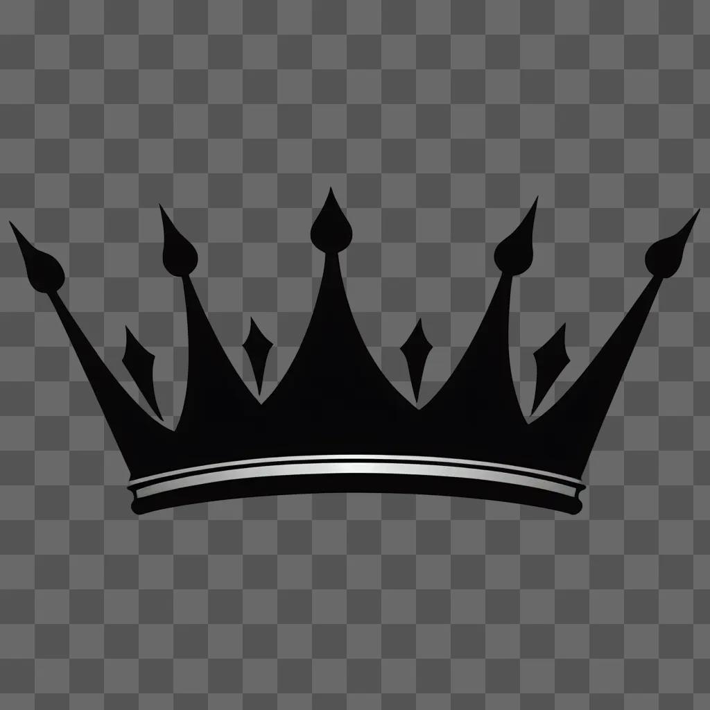 A crown silhouette on a dark background