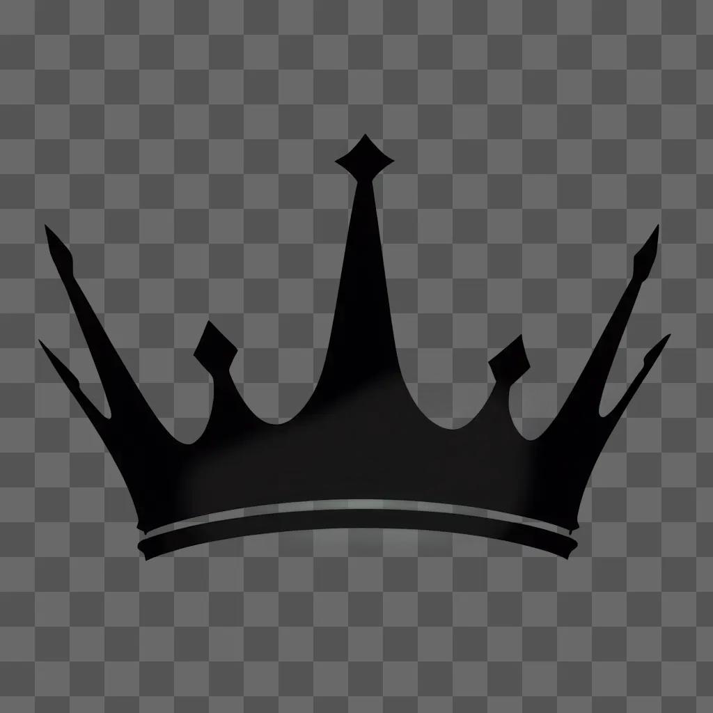 A crown silhouette on a dark background