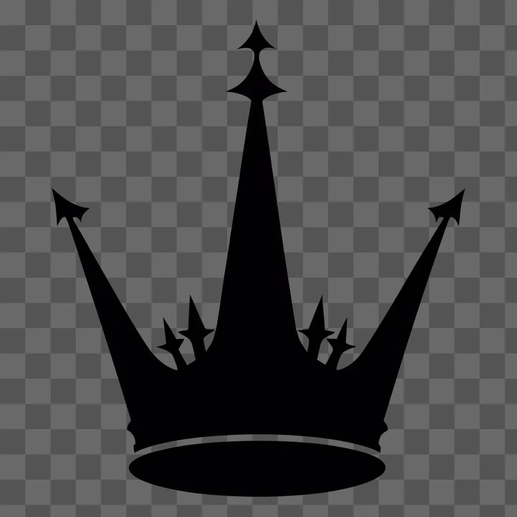 A crown silhouette with a circle at the center