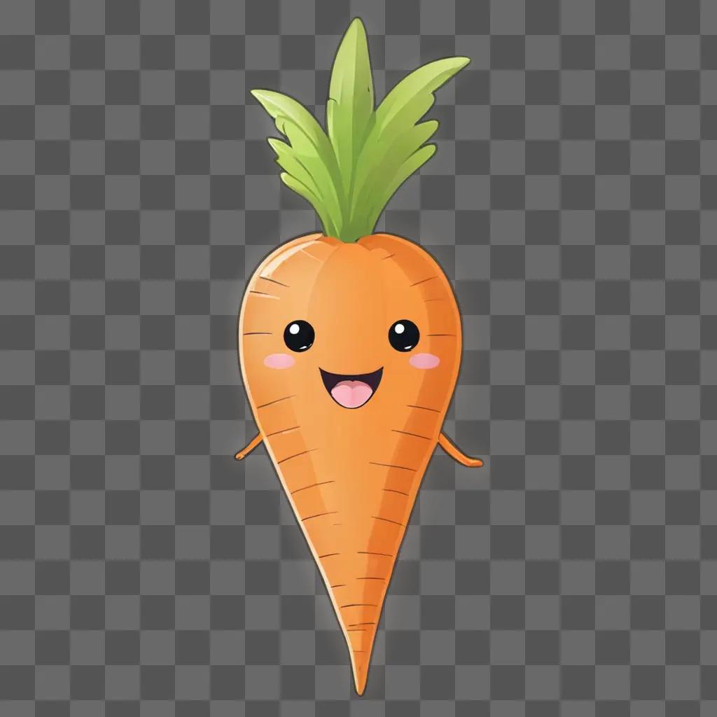 A cute carrot drawing is kawaii and adorable