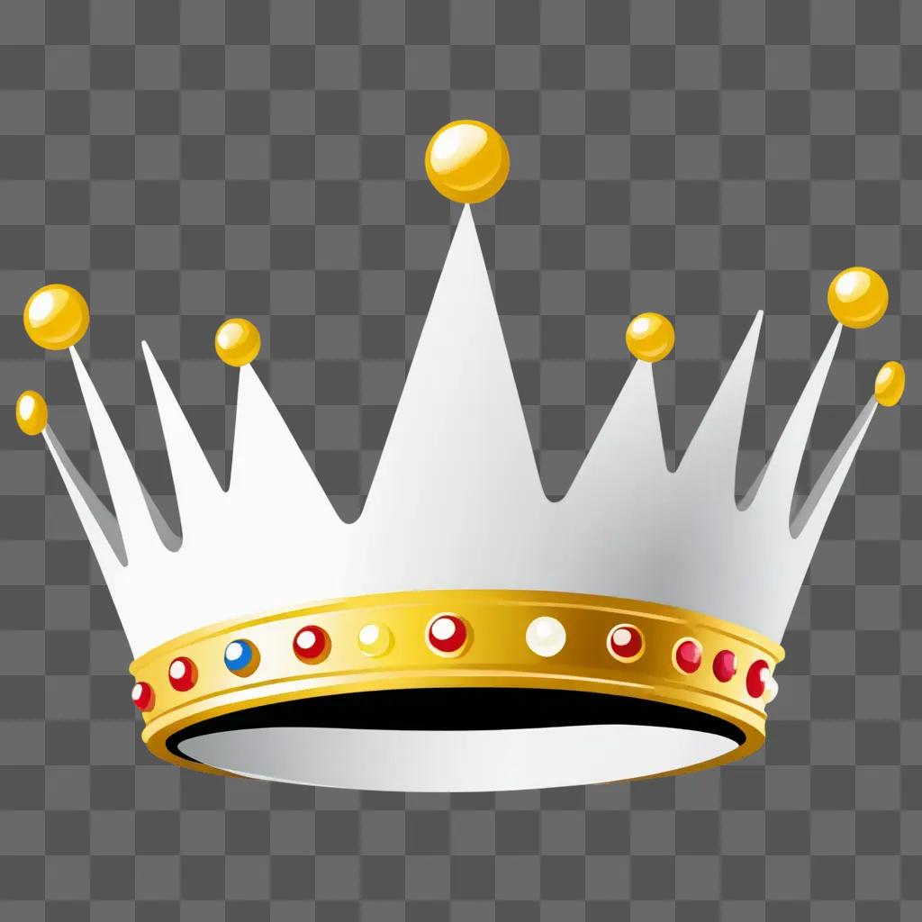 A cute crown drawing on a light background