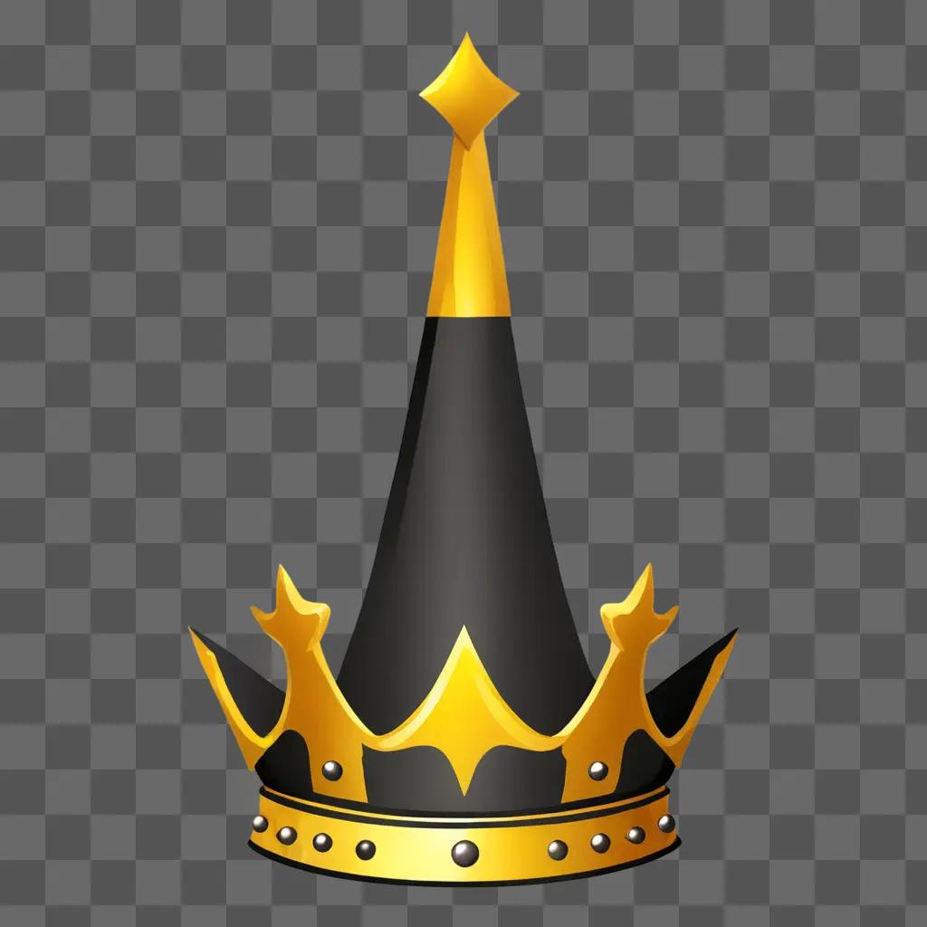 A cute crown drawing with a golden edge