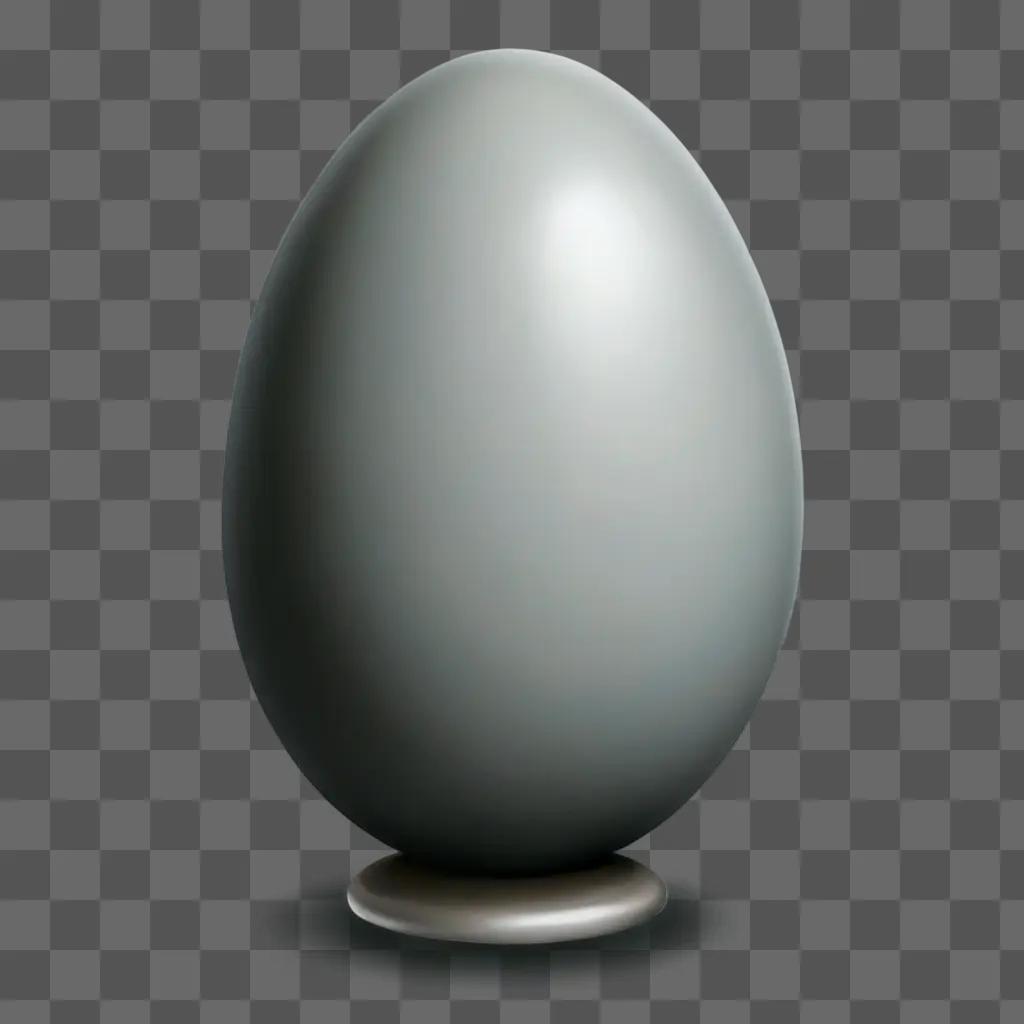 A cute egg drawing is shown in a light background