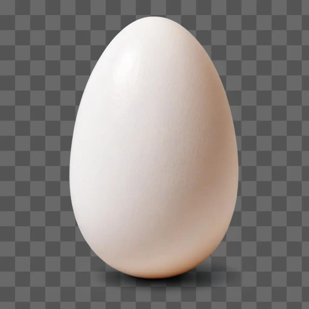 A cute egg drawing on a white background