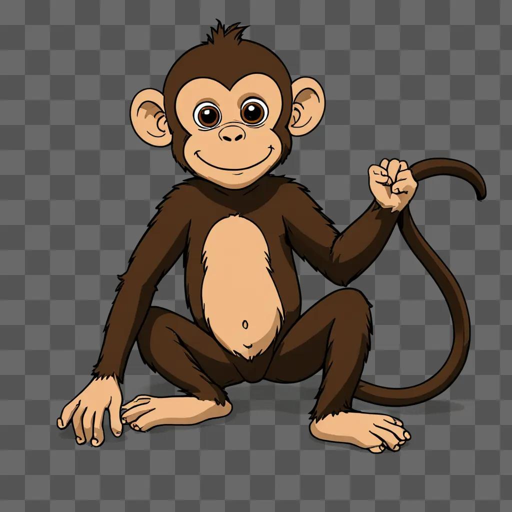 A cute monkey drawing for kids