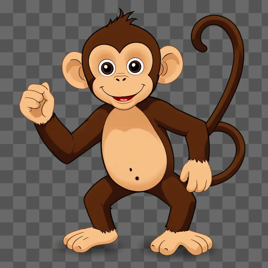 A cute monkey drawing for kids