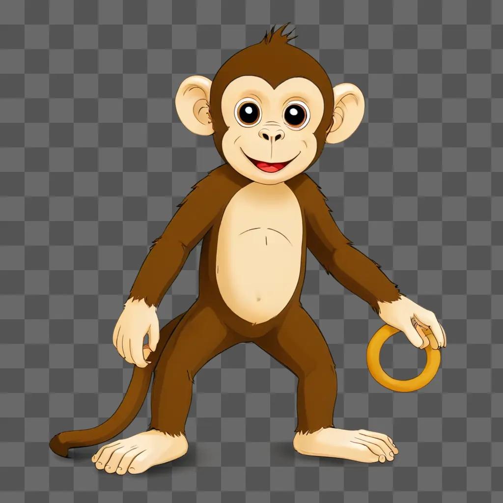 A cute monkey drawing for kids to enjoy