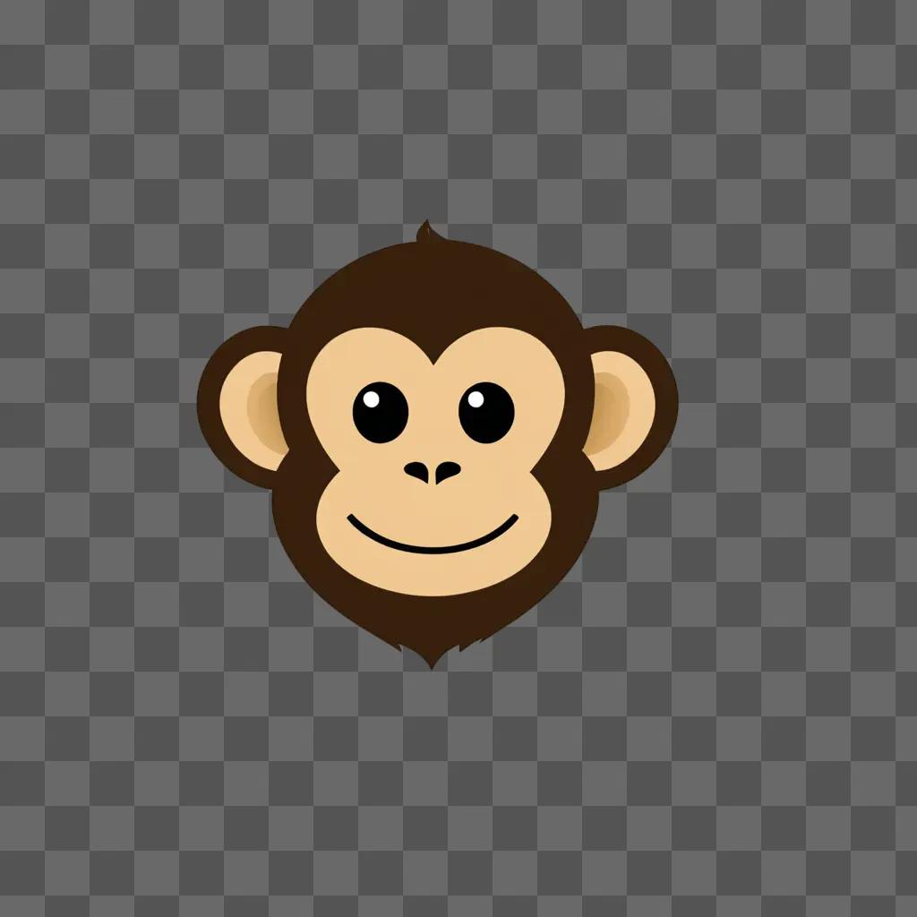 A cute monkey emoji with big eyes