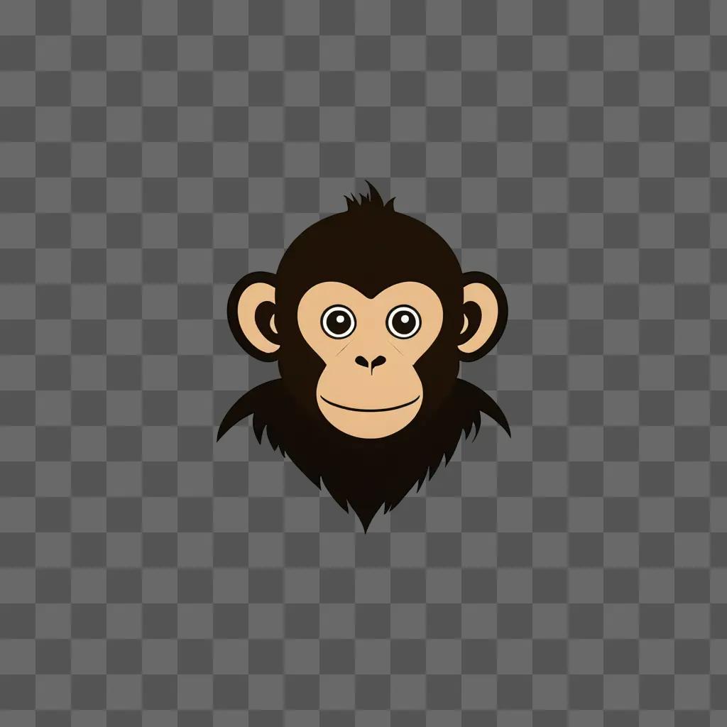 A cute monkey with a sad expression