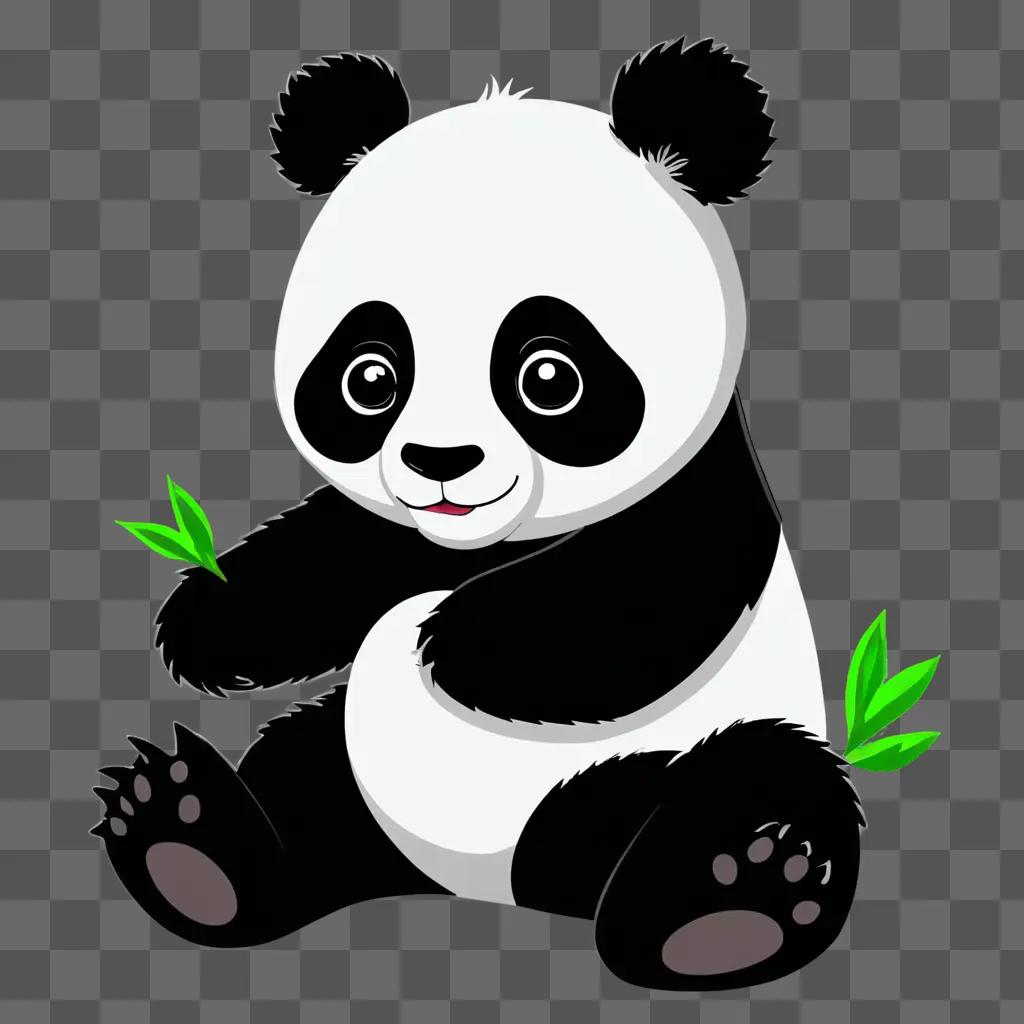 A cute panda drawing for kids