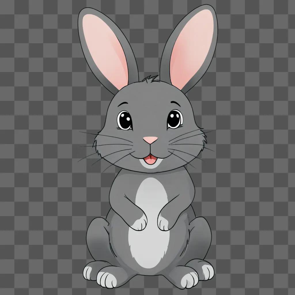 A cute rabbit drawing for kids to color