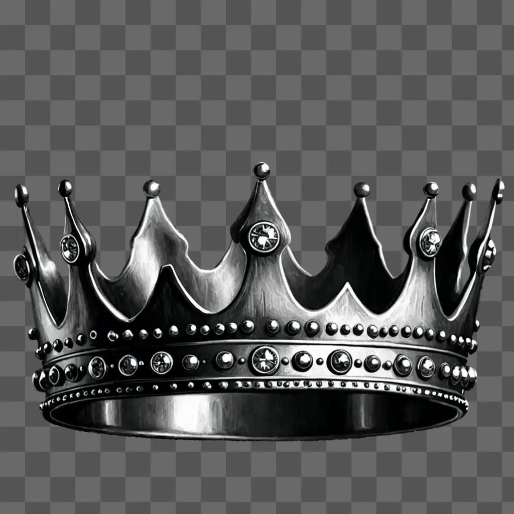 A detailed drawing of a realistic crown