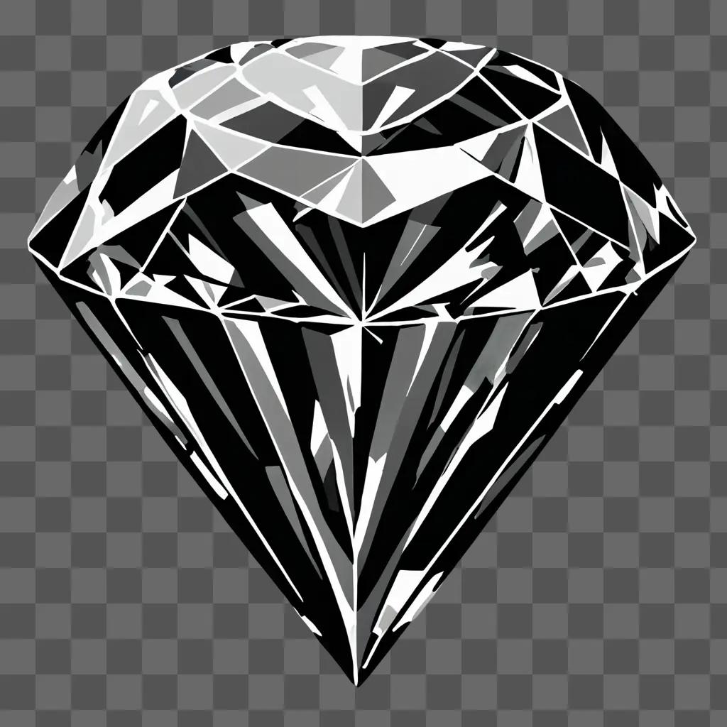 A diamond drawing is a beautiful black and white image