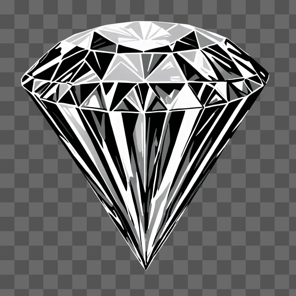 A diamond drawing of a beautiful diamond