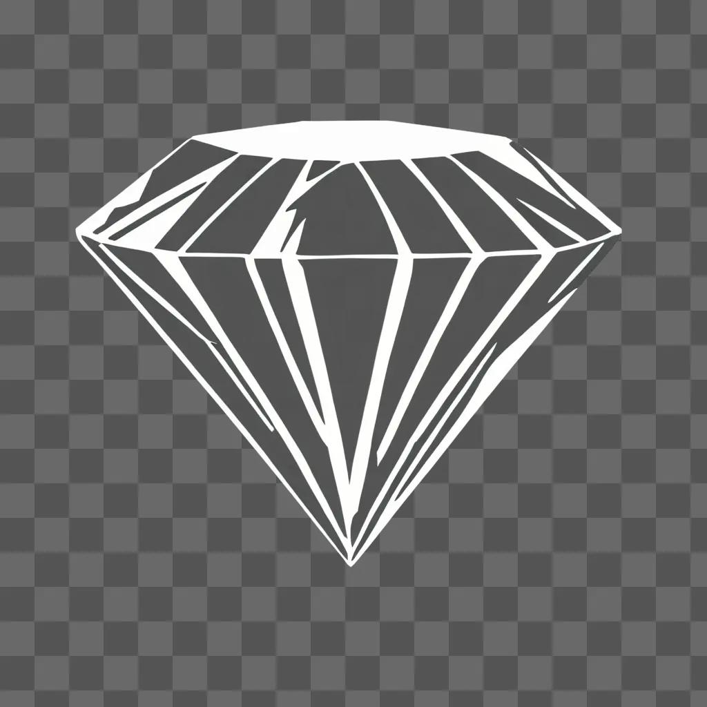 A diamond is lit up in a simple drawing