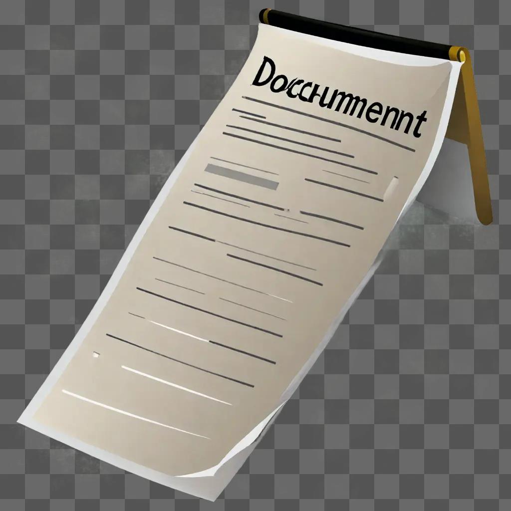 A document with a clipart attached to it