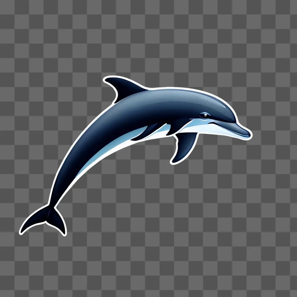 A dolphin emoji is lit up in the dark