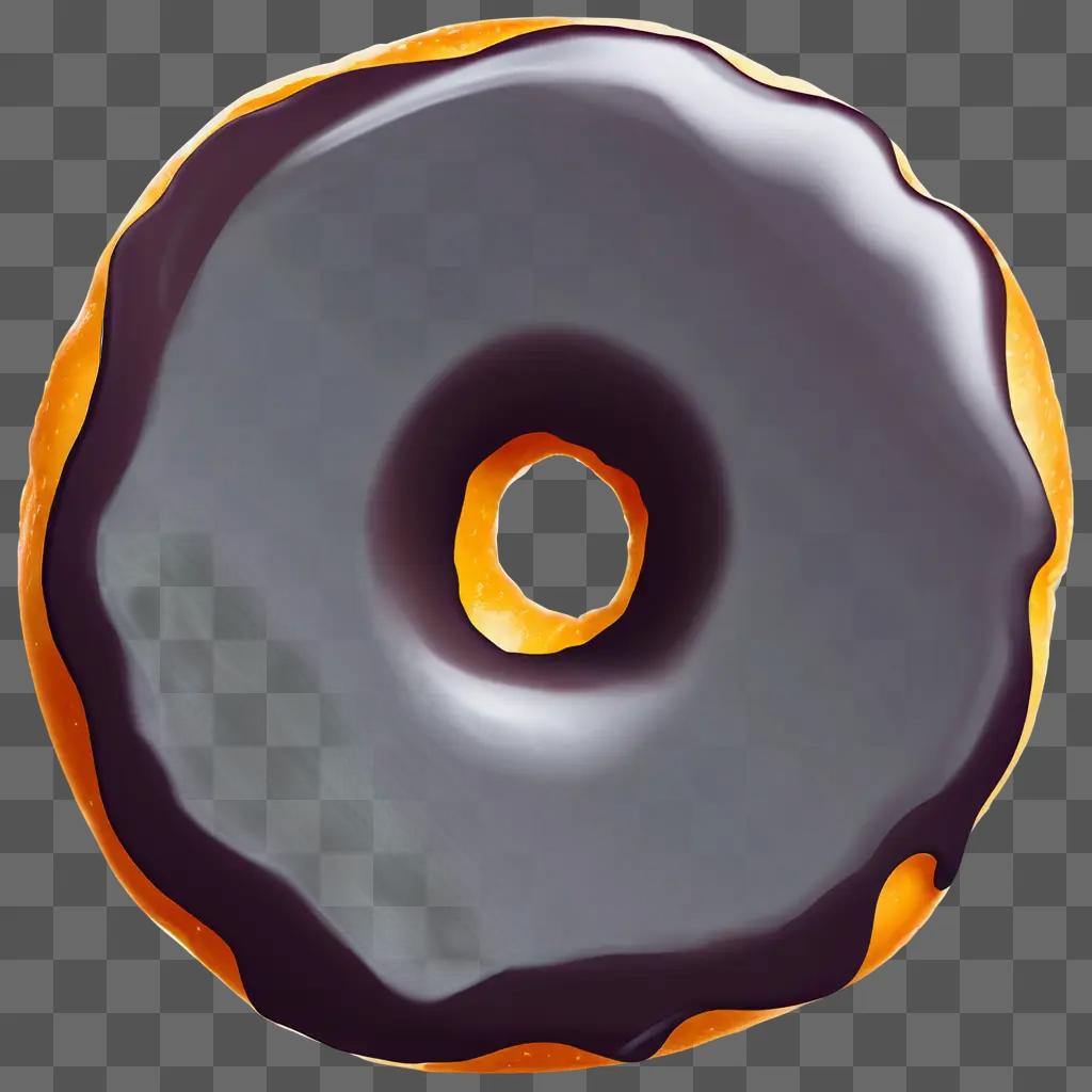 A donut silhouette against a grey backdrop