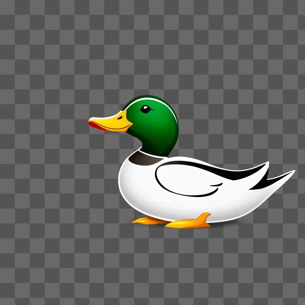 A duck clipart shows a green duck on a green background