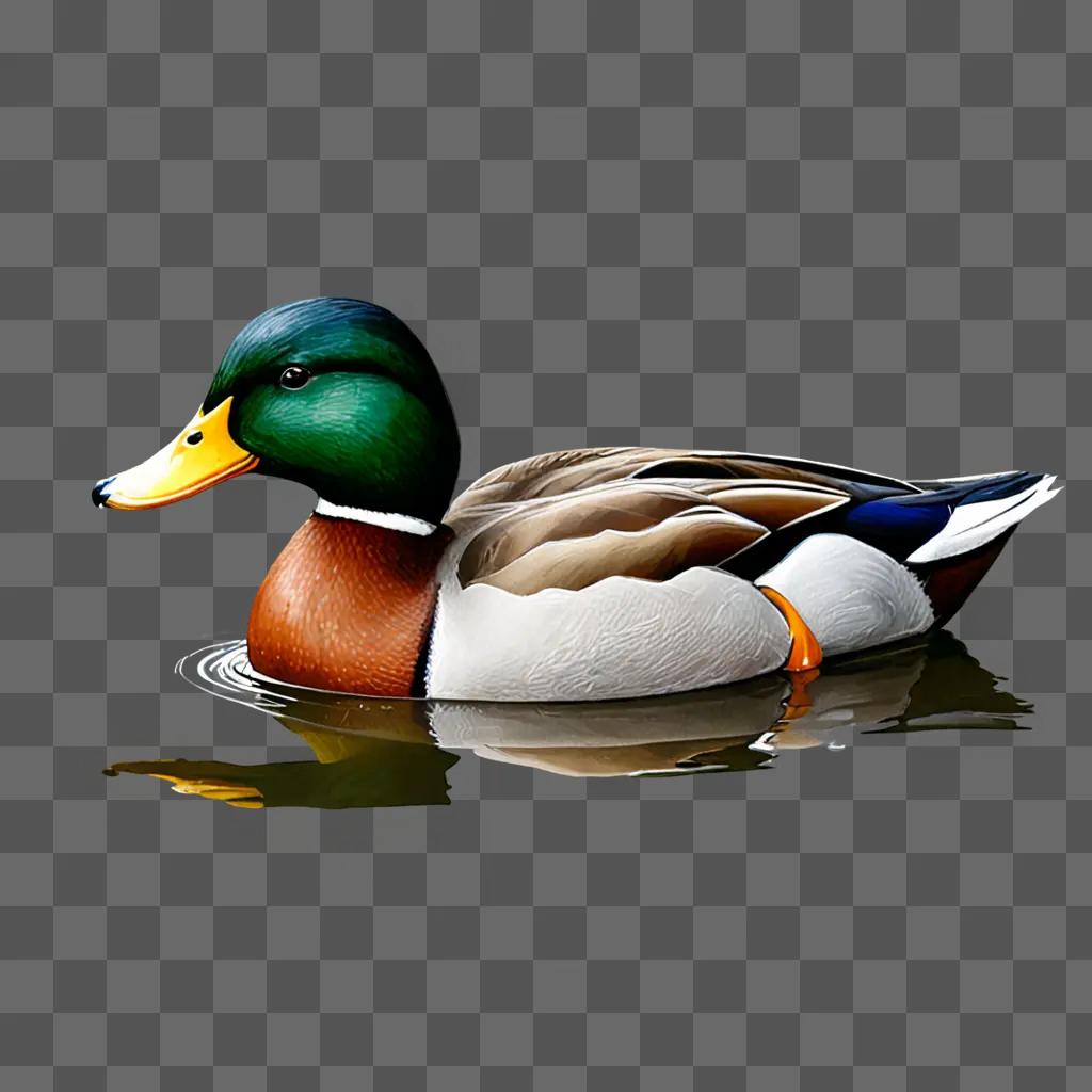 A duck drawing is realistic and vibrant