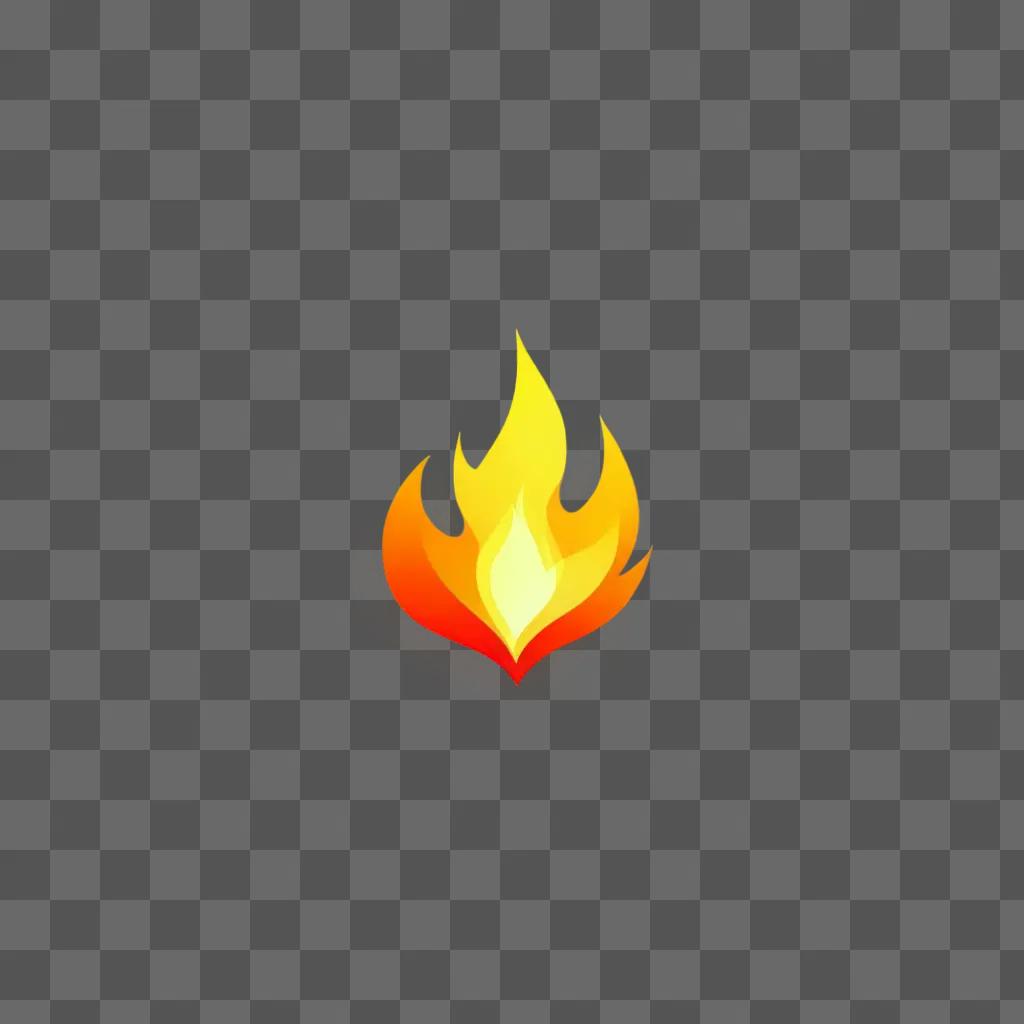 A fire clipart image of a red and yellow flame