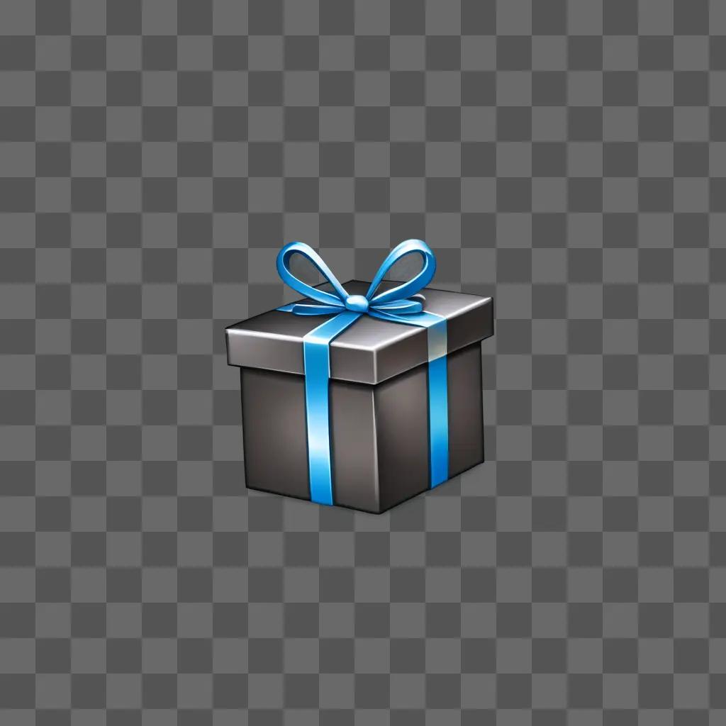 A gift emoji sits on a gray background