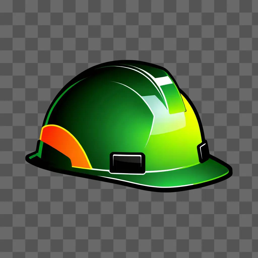 A hard hat on a green background