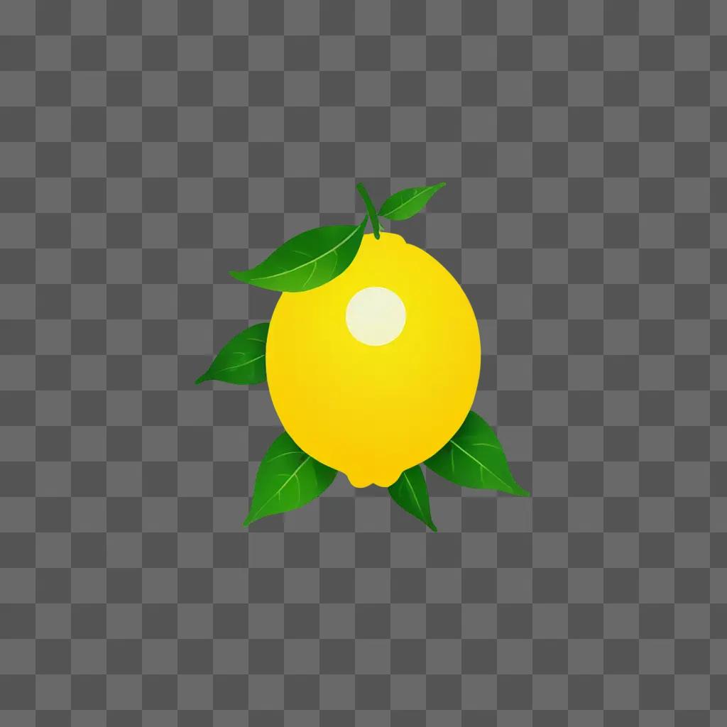 A lemon silhouette on a green background