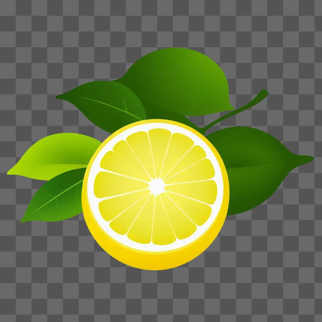 A lemon silhouette sits on a green background