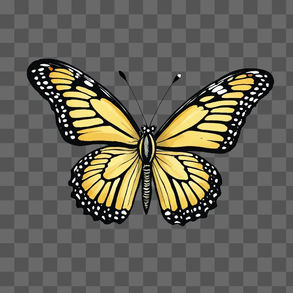 A lovely drawing of a cute butterfly