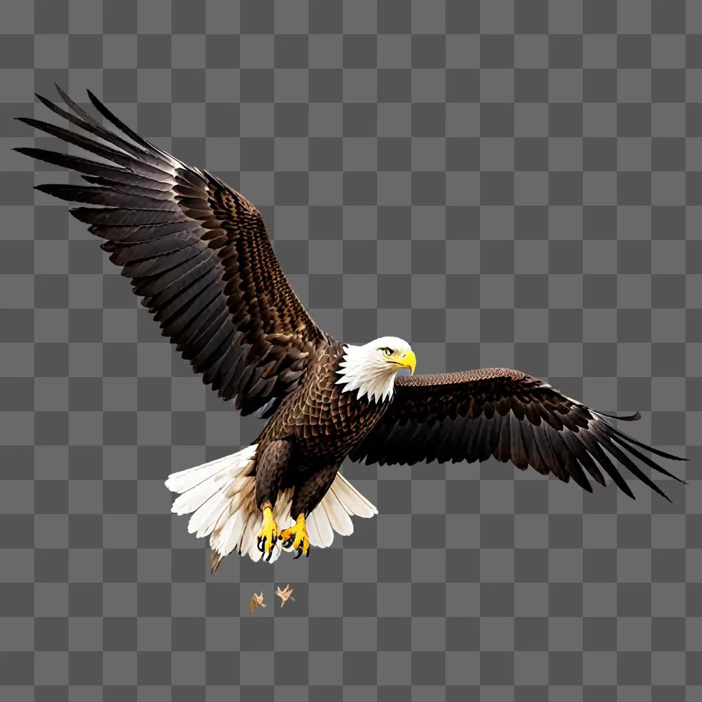 A majestic eagle in flight with wings spread wide