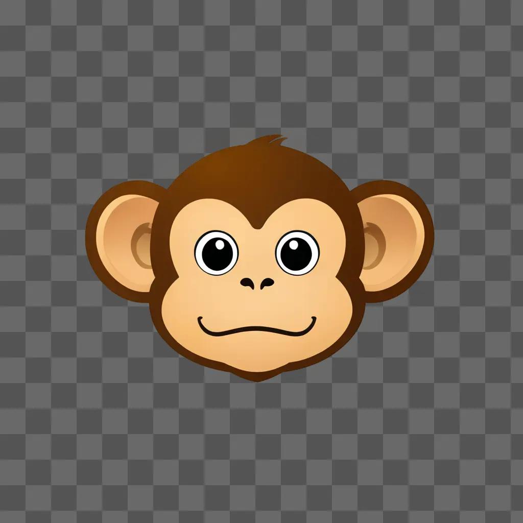 A monkey emoji is shown against a beige background