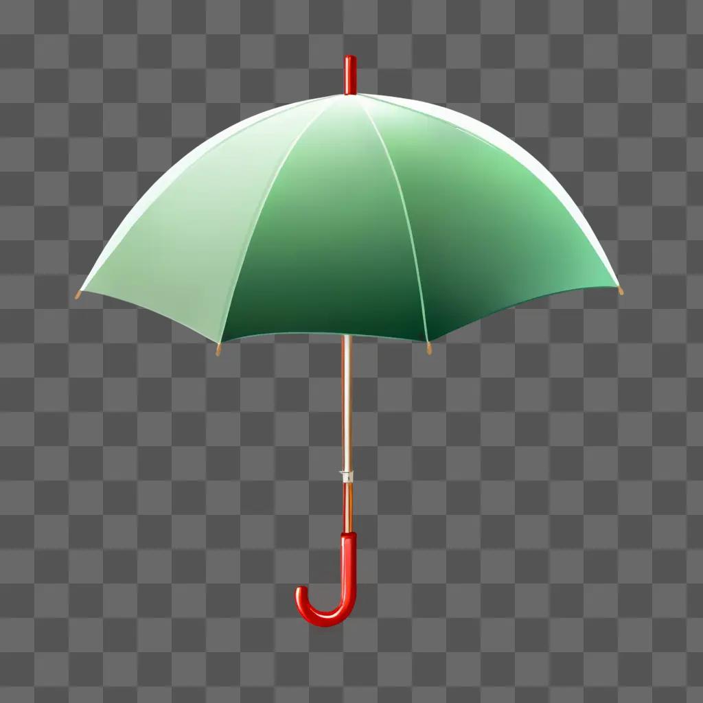 A neon green umbrella on a green background