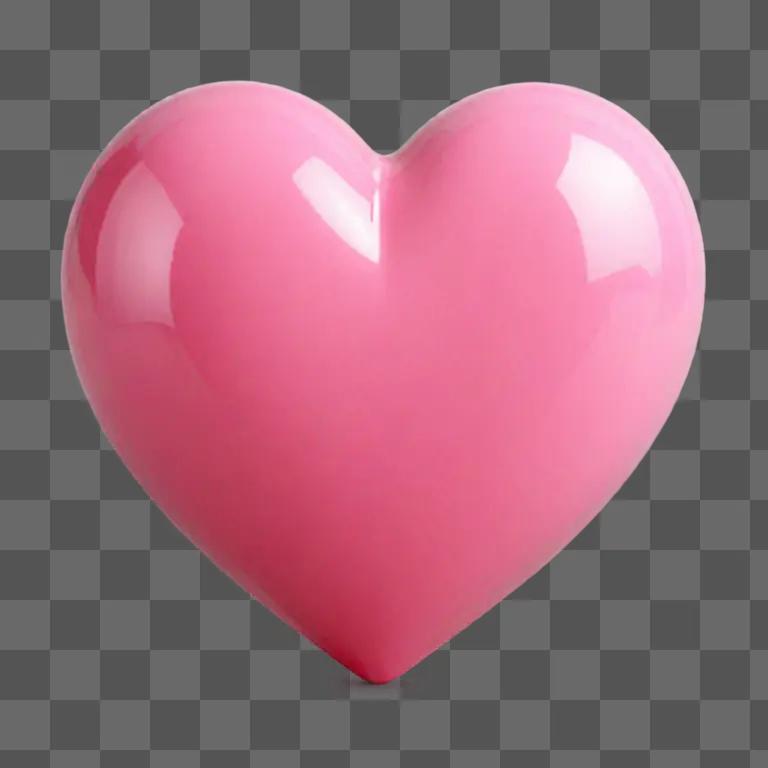 A pink heart with a shiny texture on a pink background