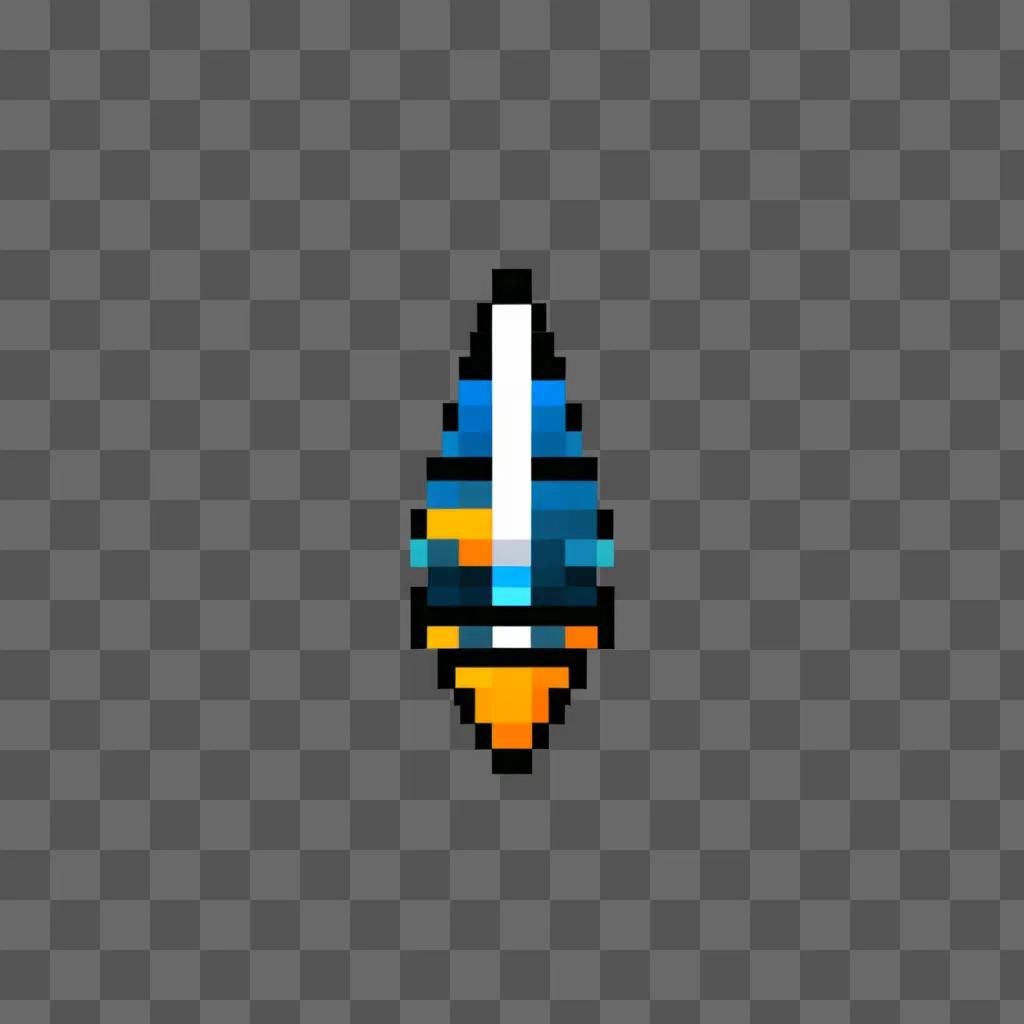 A pixel bullet is shown in a grey background