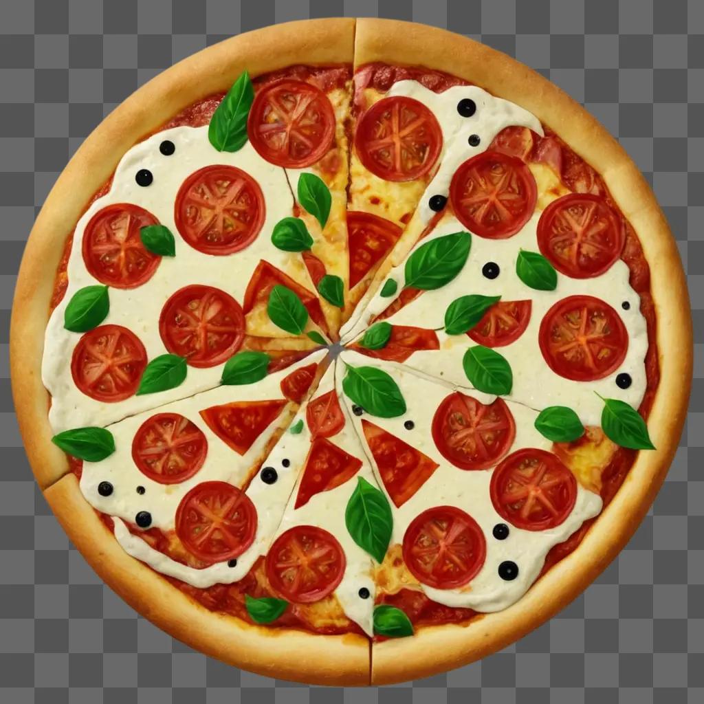 A pizza clipart shows toppings on a round pizza