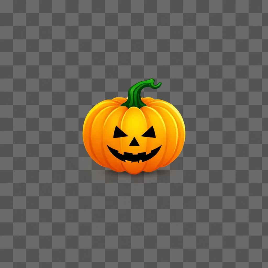 A pumpkin emoji on a yellow background