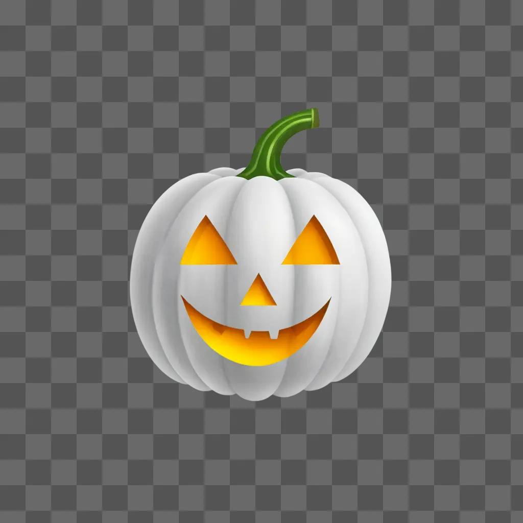 A pumpkin emoji with a happy face on it