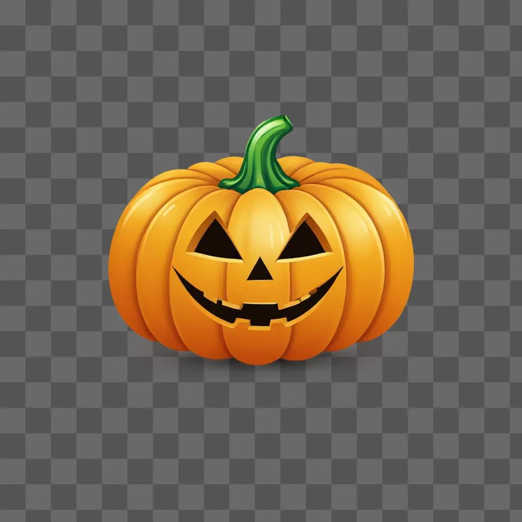 A pumpkin emoji with a smile on its face