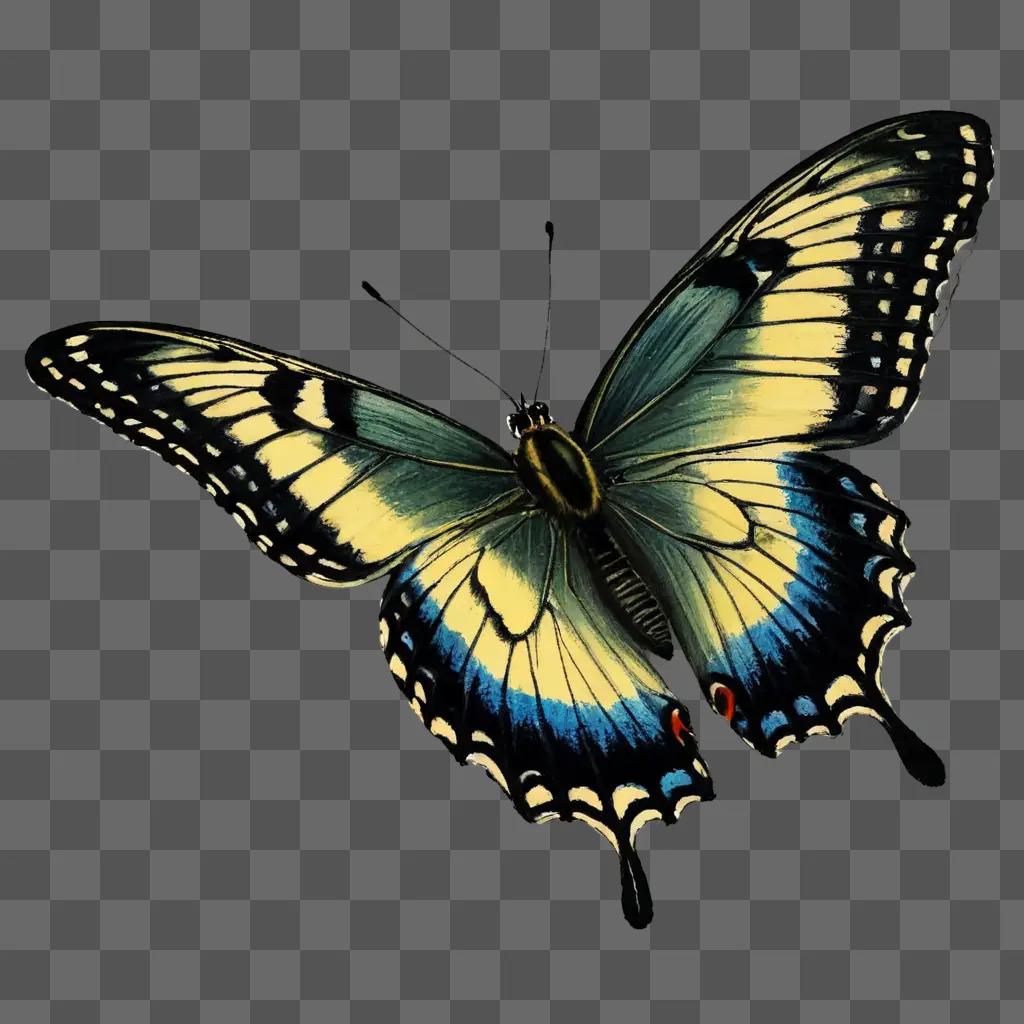 A realistic butterfly drawing of a butterfly