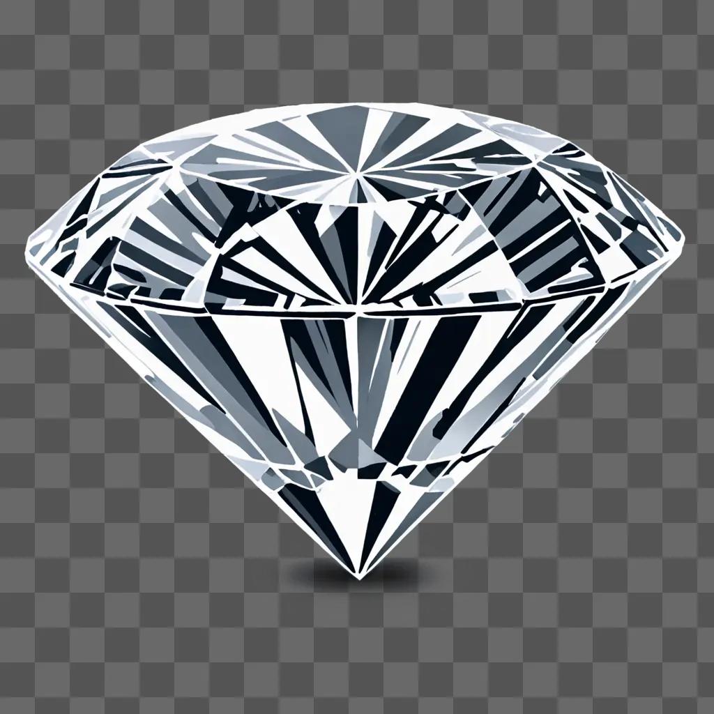 A realistic diamond drawing is a striking piece of art