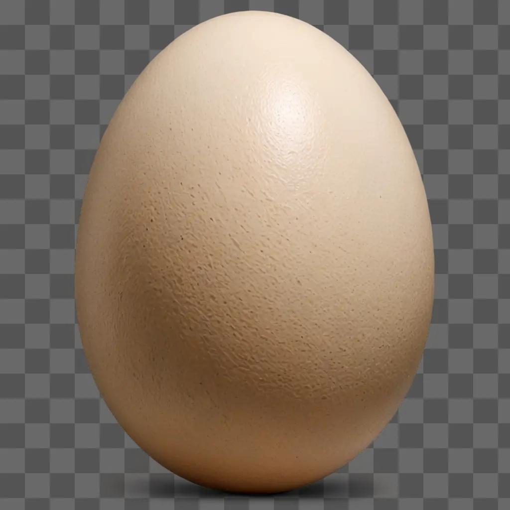 A realistic egg drawing against a beige background