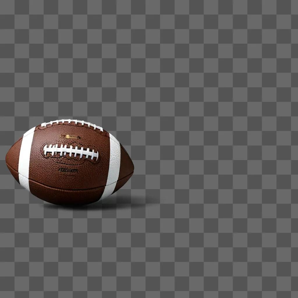 A realistic football drawing on a brown background