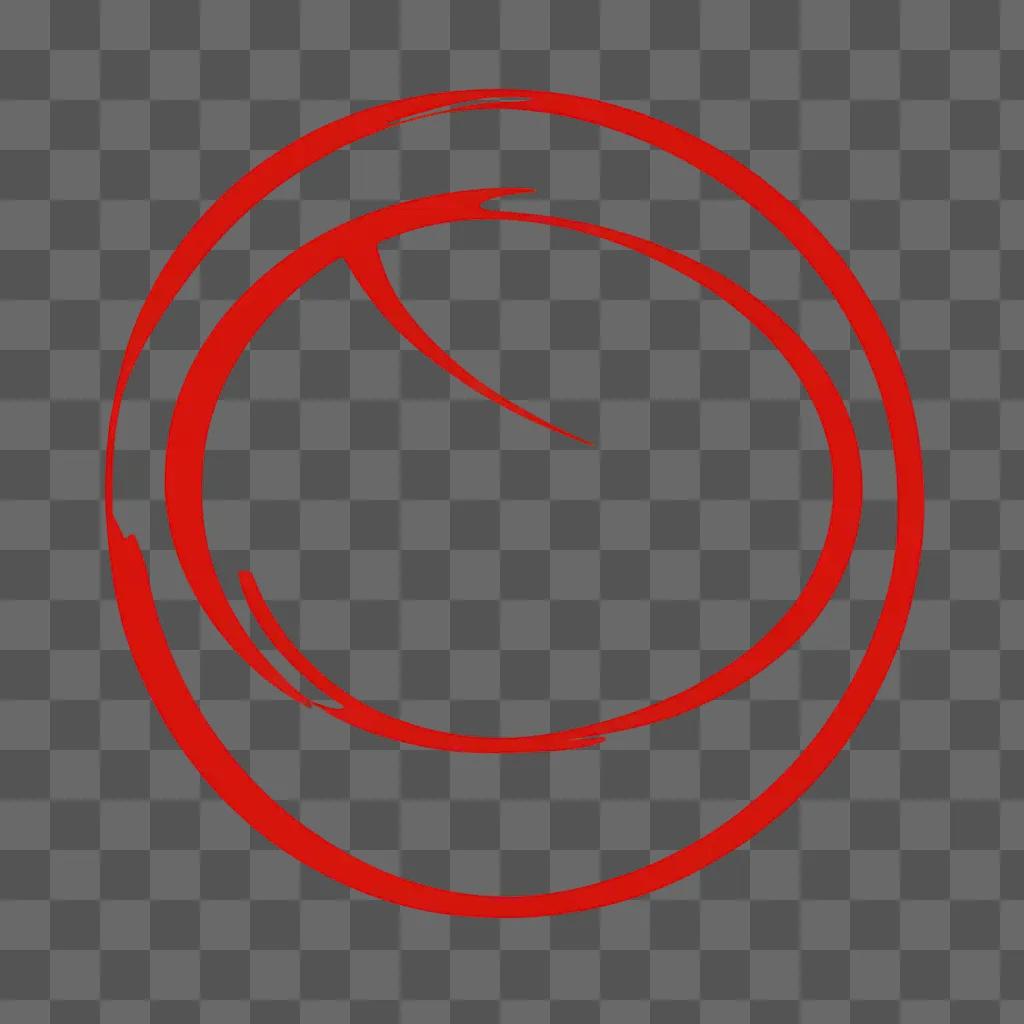 A red circle is the center of this picture