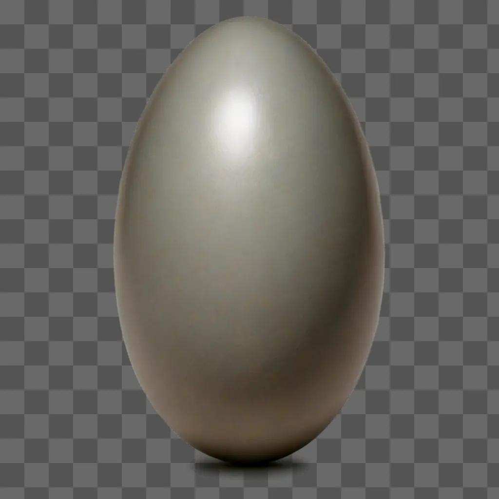 A side egg drawing on a beige background